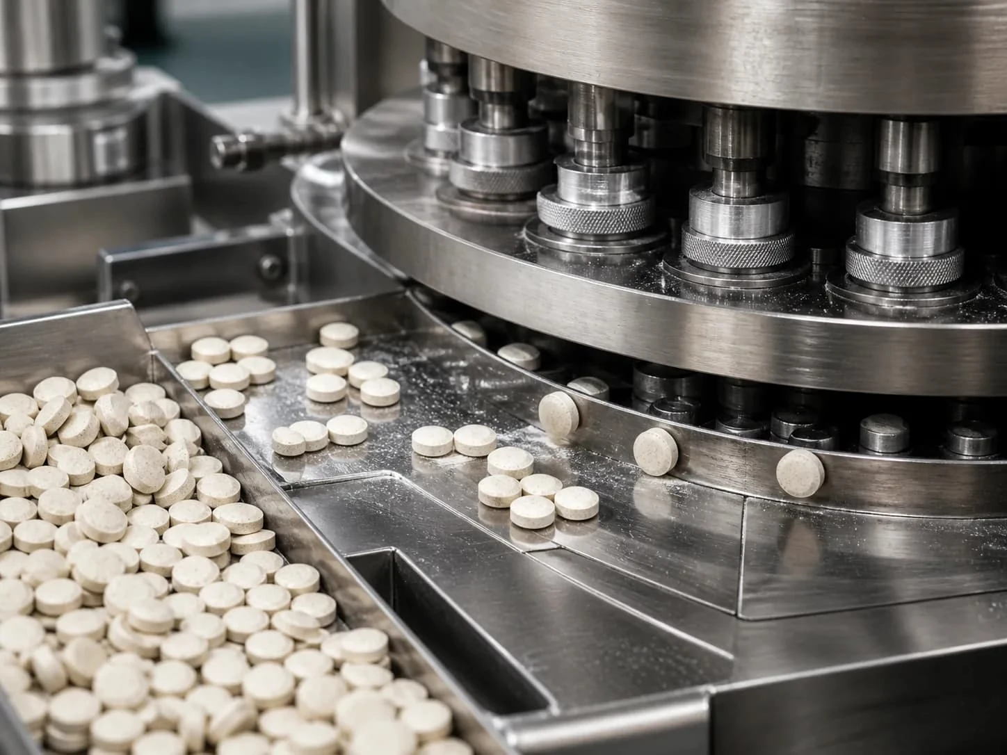 Rotary tablet presses in pharmaceutical production